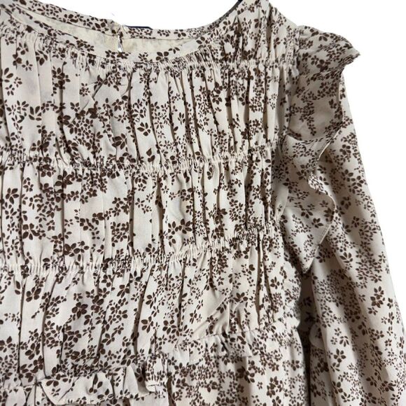 NWOT &Merci Floral Ruffle Blouse Womens Size Medium - Picture 5 of 8